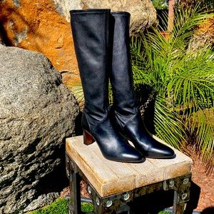 Cole Haan Nike Air Black tall boot size 9 1/2B